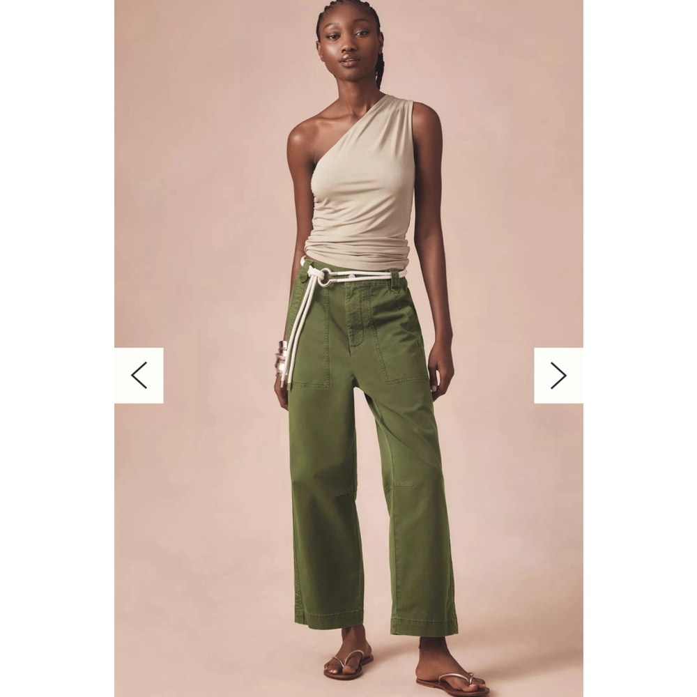 Anthropologie Olive Straight Leg Pants